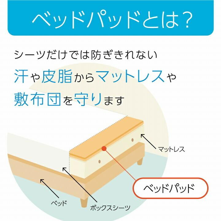 ベッドパッド セミダブル 120×200cm 敷きパッド 寝具 オールシーズン 快適睡眠 洗える 洗濯機OK 四隅ゴムバンド付き ズレにくい 敷布団 敷きカバー |  | 02