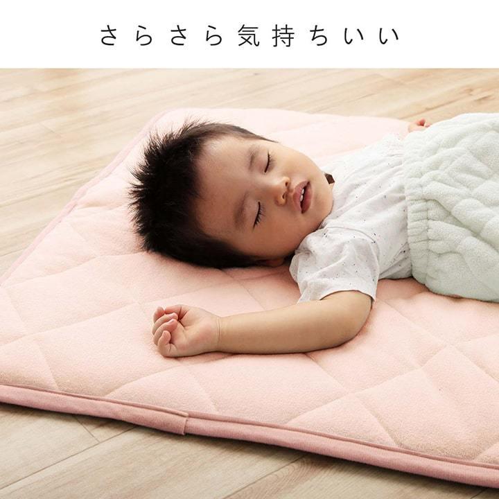 寝具 お昼寝マット 肌掛け布団 一体型 寝冷え対策 キッズ ジュニア ベビー 綿100％ 滑り止め付き 洗える 洗濯機丸洗い 優しいタオル地 70×120cm |  | 02