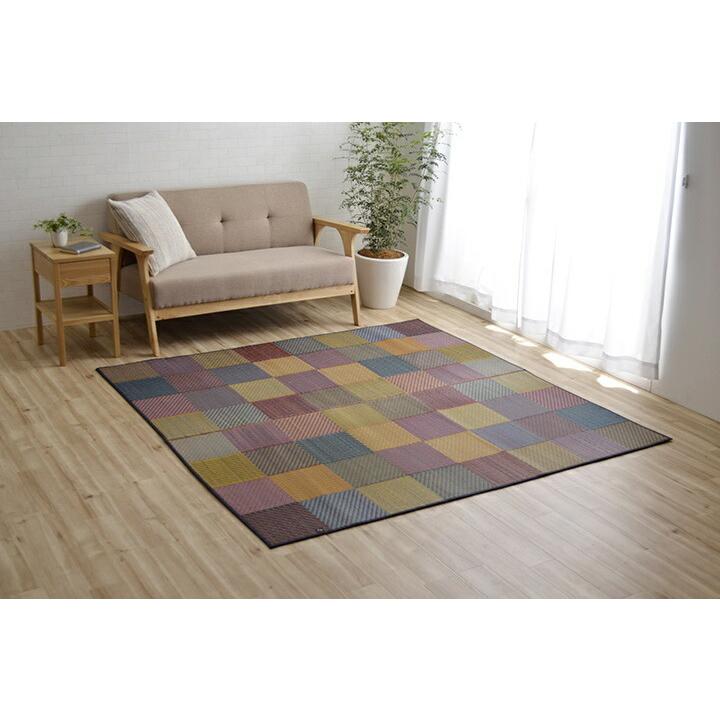 ラグ 純国産 国産 日本製 い草 DXカラフルブロック 約140×200cm い草カーペット カーペット い草ラグ ふっくら い草 上敷き い草上敷き 日本製 チェック |  | 14