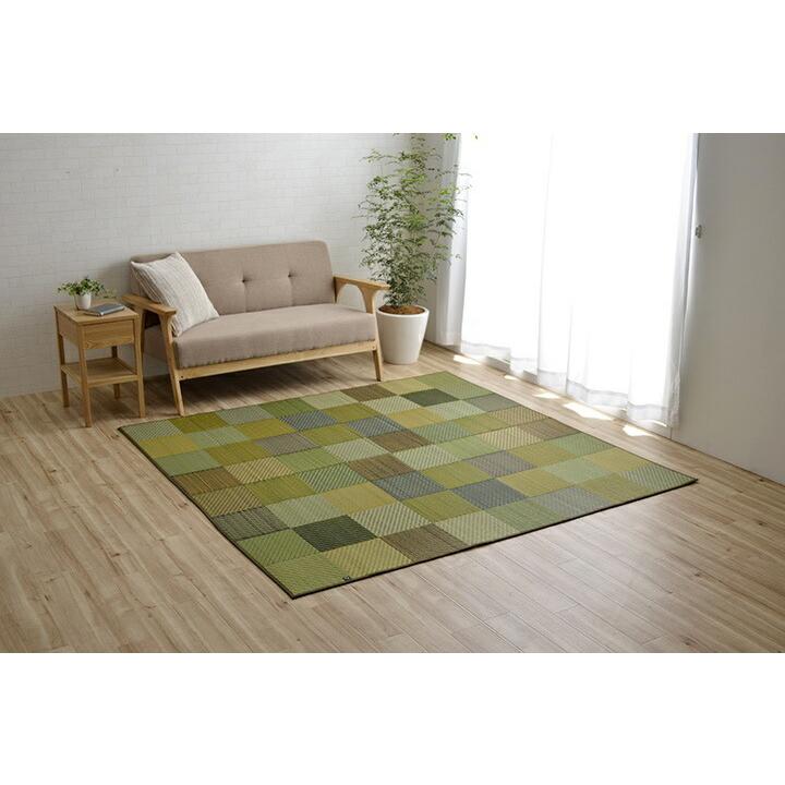 ラグ 純国産 国産 日本製 い草 DXカラフルブロック 約140×200cm い草カーペット カーペット い草ラグ ふっくら い草 上敷き い草上敷き 日本製 チェック |  | 18
