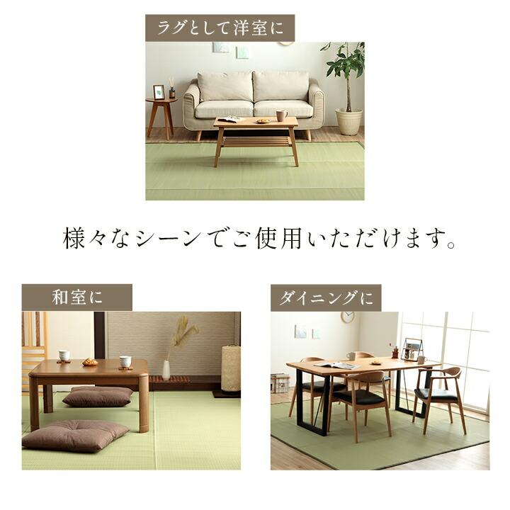 洗える ござ 日本製 カーペット 敷詰 ラグ ペット 無地 江戸間3畳（約174×261cm） 茣蓙 水拭き 水洗い 上敷き レジャーマット アウトドア ピクニックシート |  | 13