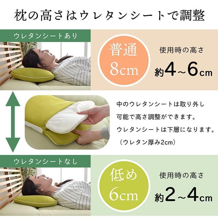 ピロー　高さ調節枕　抗菌防臭　ひばパイプ　やわらか　通気性　日本製　35×50cm　カバー洗える　お好みの高さに |  | 03