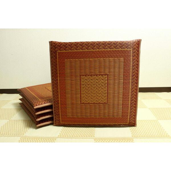 純国産 座布団 い草 2枚組 約55×55cm×2P 織込千鳥 い草座布団 座蒲団 ざぶとん ランクス 効果 ひんやり クッション性 イ草座布団 イ草 井草 い草カバー 仏具 |  | 05