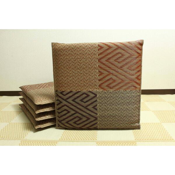 純国産 座布団 い草 2枚組 約55×55cm×2P 織込千鳥 い草座布団 座蒲団 ざぶとん 五風 効果 ひんやり クッション性 イ草座布団 イ草 井草 い草カバー 旅館 民泊 |  | 05