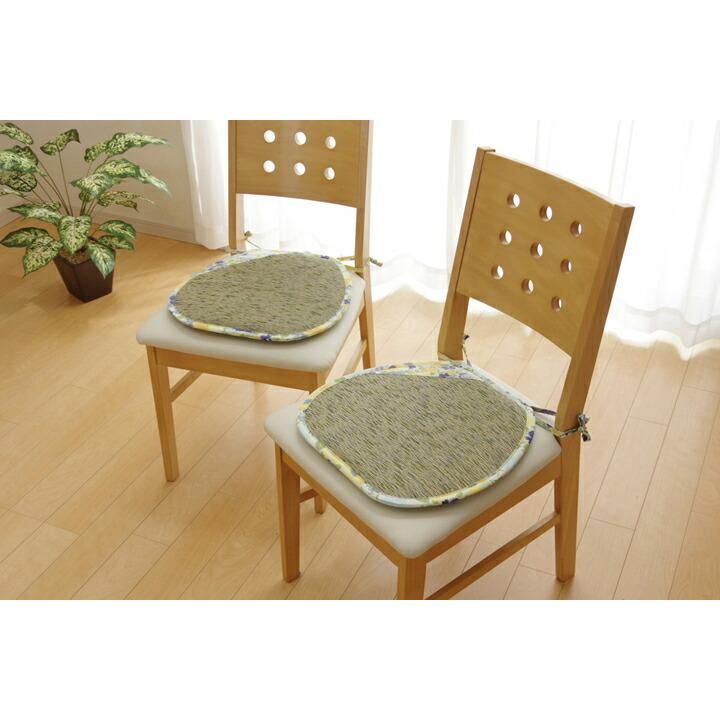 クッション い草 約40×38cm 2枚組 い草クッション チェアパッド チェアーパッド チェアマット チェアパット チェアーパット バテイ 馬蹄 フォンターナ 花 柄 |  | 06