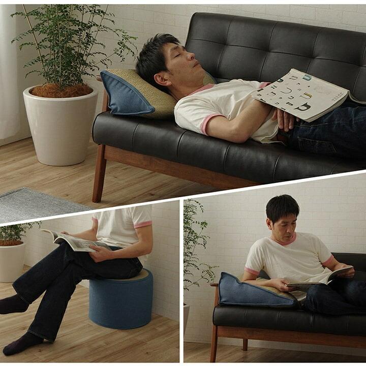 い草 スツール クッション 腰掛け さらさら 消臭 シンプル 約40R×45cm |  | 02