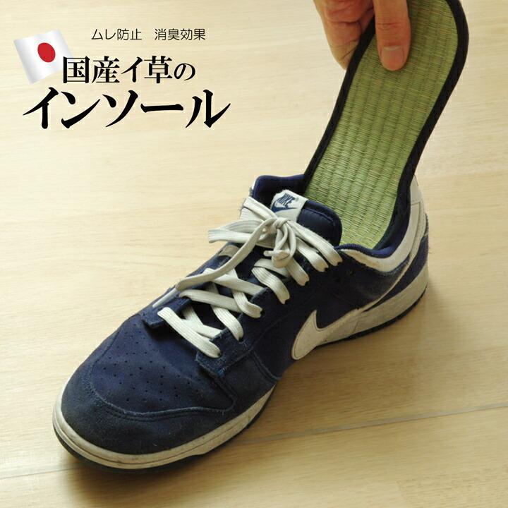 送料無料 インソール レディース 消臭 抗菌 『い草インソール』 約22cm なかじき ナカジキ 中敷 |  | 01