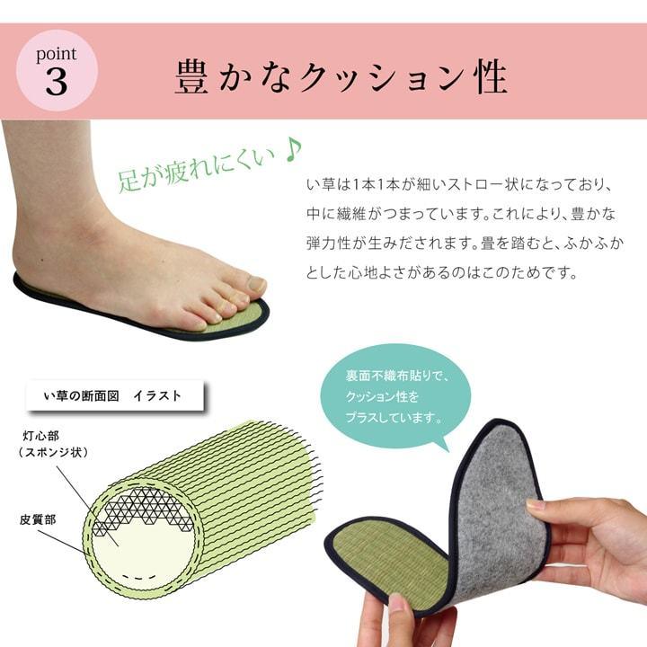 送料無料 インソール レディース 消臭 抗菌 『い草インソール』 約24cm なかじき ナカジキ 中敷 |  | 08