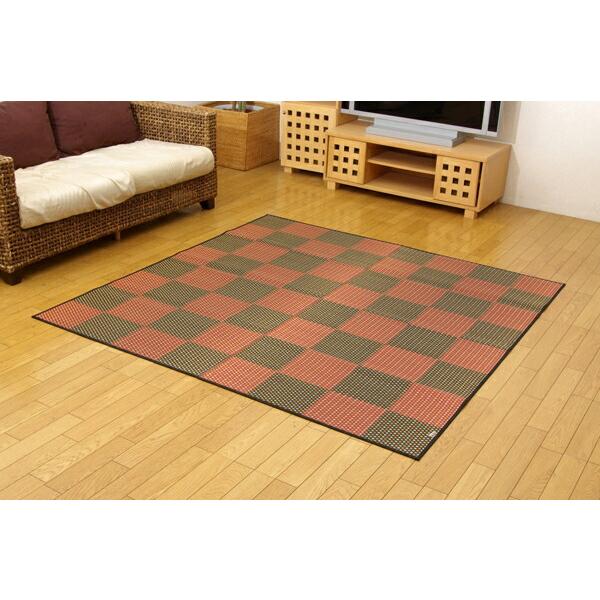 い草ラグ 夏用 い草ラグ 花ござ カーペット 江戸間2畳 約174×174cm 正方形 ラグ 国産 三重織り チェック柄 銀河 茣蓙 イ草カーペット い草上敷き 上敷き |  | 13