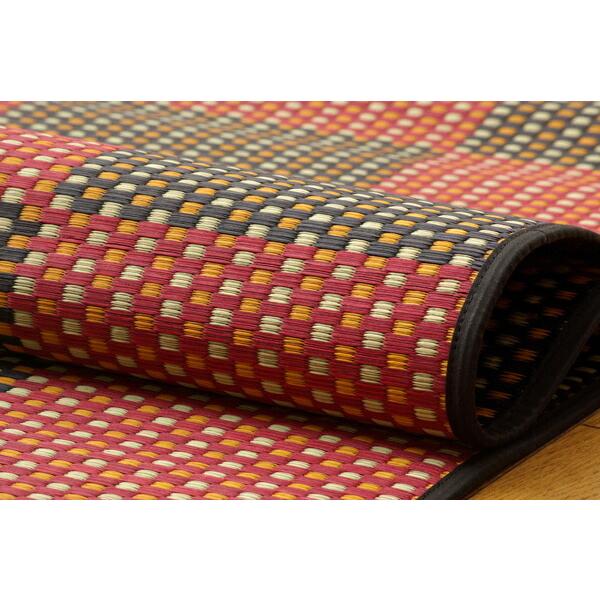 い草ラグ 夏用 い草ラグ 花ござ カーペット 江戸間2畳 約174×174cm 正方形 ラグ 国産 三重織り チェック柄 銀河 茣蓙 イ草カーペット い草上敷き 上敷き |  | 14