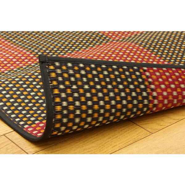 い草ラグ 夏用 い草ラグ 花ござ カーペット 江戸間2畳 約174×174cm 正方形 ラグ 国産 三重織り チェック柄 銀河 茣蓙 イ草カーペット い草上敷き 上敷き |  | 16