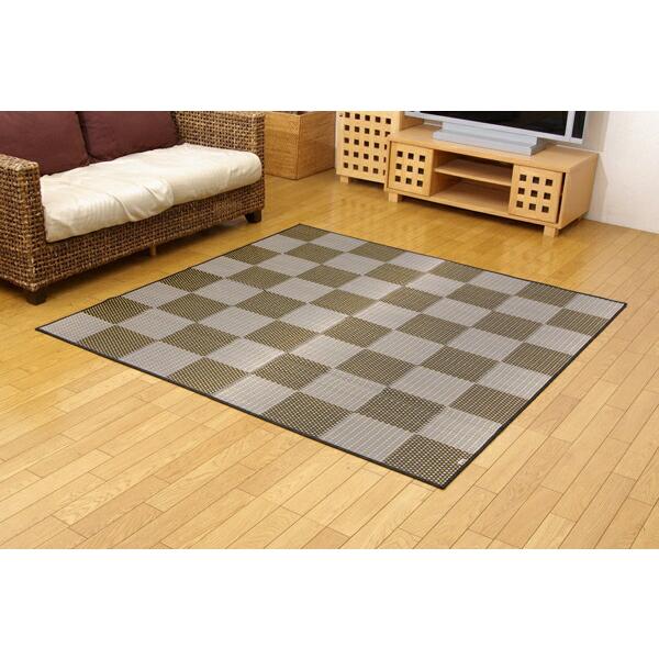 い草ラグ 夏用 い草ラグ 花ござ カーペット 江戸間2畳 約174×174cm 正方形 ラグ 国産 三重織り チェック柄 銀河 茣蓙 イ草カーペット い草上敷き 上敷き |  | 09