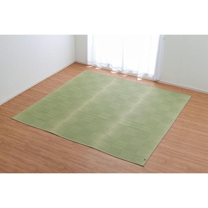 い草ラグ 夏用 国産 い草 上敷き カーペット 格子柄 江戸間3畳 約174×261cm い草カーペット ラグ い草ラグ 上敷きカーペット い草上敷き 日本製 センターラグ |  | 13