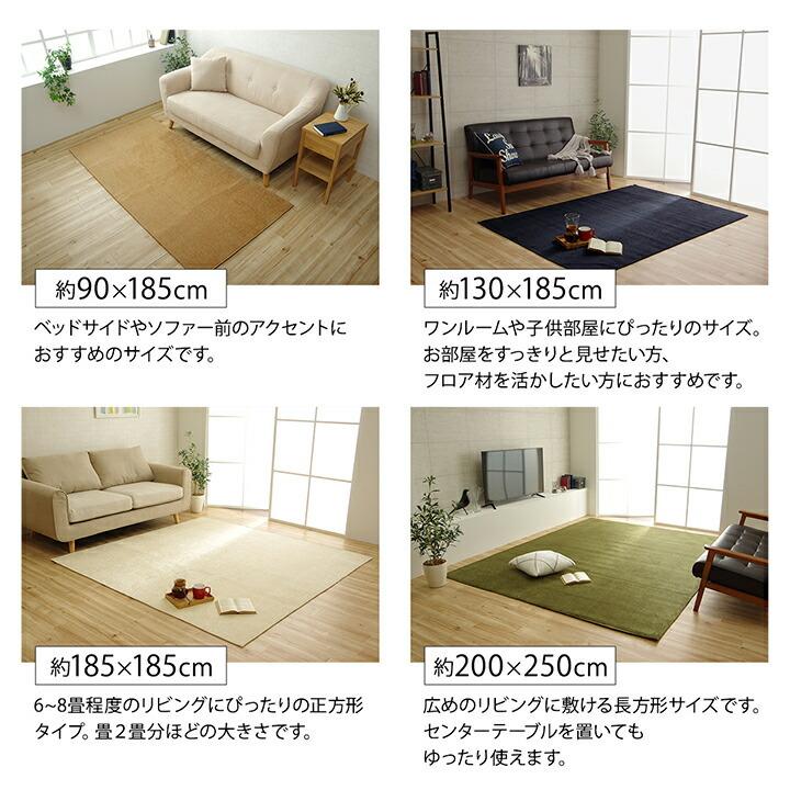 カーペット ラグマット ラグ 洗える 無地 はっ水 撥水 モデルノ 長方形 約200×250cm 滑り止め 床暖房対応 シェニール糸 絨毯 |  | 18