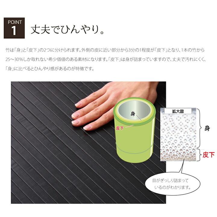 廊下敷き カーペット バンブーマット 無地 竹マット 竹 芯使用 ユニバース 約80×240cm 糸なしタイプ キッチンマット ロングカーペット ロングマット 廊下マット |  | 03