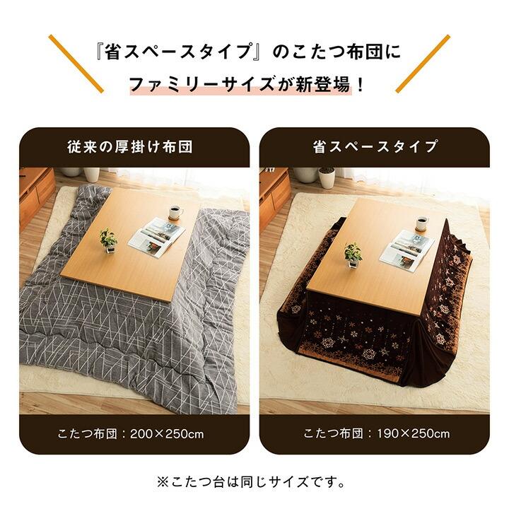 こたつ布団 おしゃれ 大判 省スペース 長方形 ノルディック柄 電気代節約 ふわふわ なめらか 約 190×250cm こたつ掛け布団 掛布団 炬燵布団 北欧 |  | 03