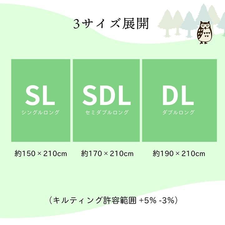 送料無料 掛け布団 洗える 掛布団 セミダブルロング 寝具 無地 ヒバエッセンス使用 i森の眠り 約170×210cm 吸汗 速乾性 抗菌 防臭 防ダニ加工 日本製 |  | 11