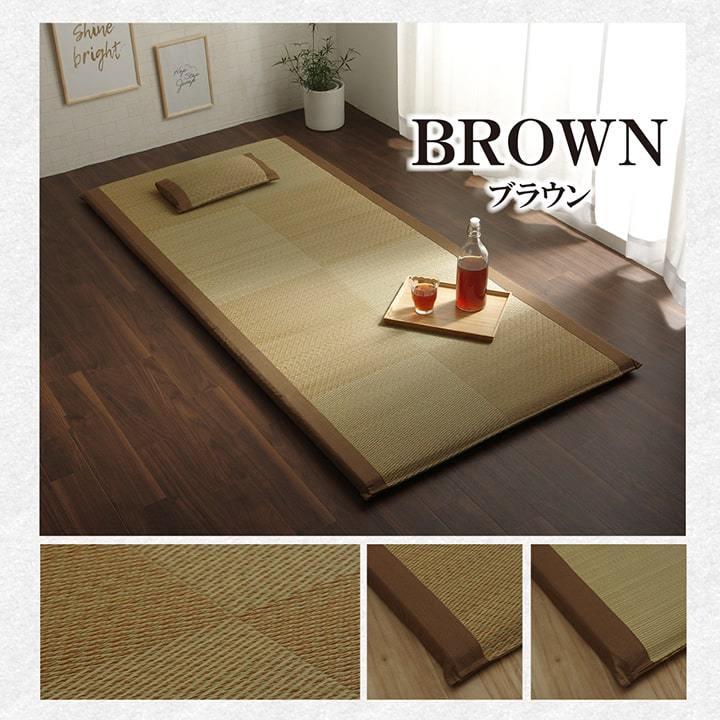 送料無料 い草 い草マット 国産 ごろ寝マット フリーマット 枕付 シングル （マット 約90×200cm）（枕 約40×20cm） お昼寝 おしゃれ |  | 11