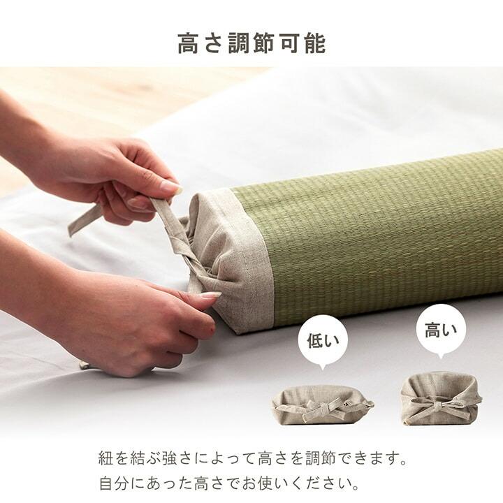 枕 ピロー 角枕 サスティナブル  自然素材 国産 日本製 い草 無垢 消臭 蒸れにくい ナチュラル 35×15cm 高さ調整 吸湿 無添加い草 |  | 06