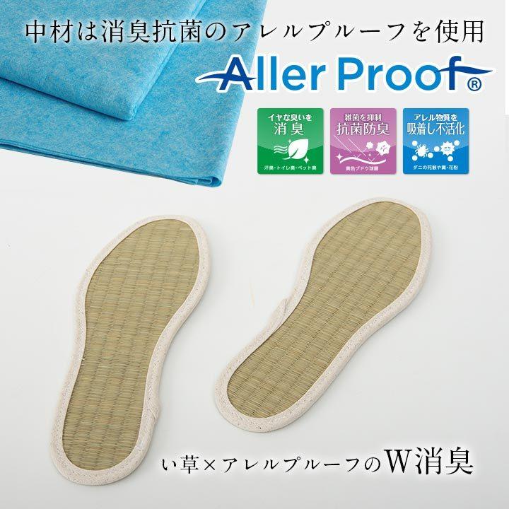 介護 サポート ヘルスケア インソール 日本製 抗菌 防臭 消臭 アレルプルーフ い草 無染土 レディース メンズ 調湿 におい対策 中敷き なかじき ナカジキ 足 |  | 04