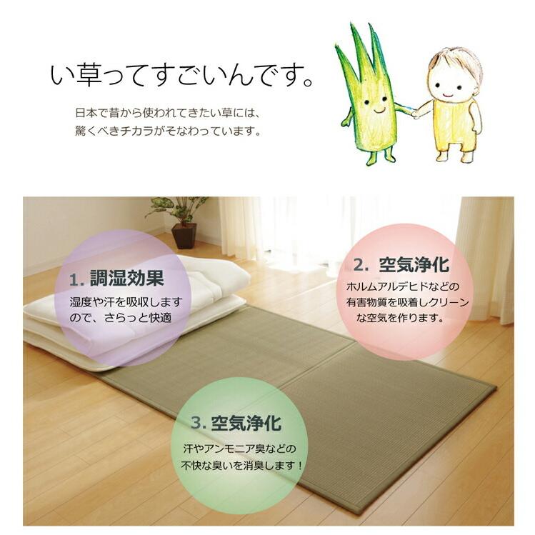 い草ごろ寝マット マットレス シングル 三つ折り い草 置き畳 国産 い草マットレス 約100×210cm 折りたたみ い草マットレス ねござ 寝ござ |  | 09