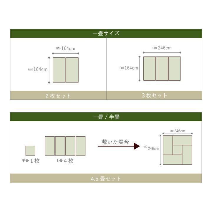 置き畳 半畳 国産 い草 簡単 和室 ユニット畳 畳マット フローリング畳 システム畳 国産 半畳 い草ラグ 約82×82cm 6枚組 ジョイント畳 防音 遮音 軽量 和風 |  | 15
