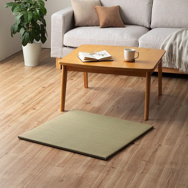 い草 置き畳 ユニット畳 システム畳 無地 シンプル ナチュラル 消臭 縁無し お手入れ簡単 裏面滑り止め 収納便利 約70×70cm 4P 4枚組 『みらい U畳』 イルシコ |  | 13