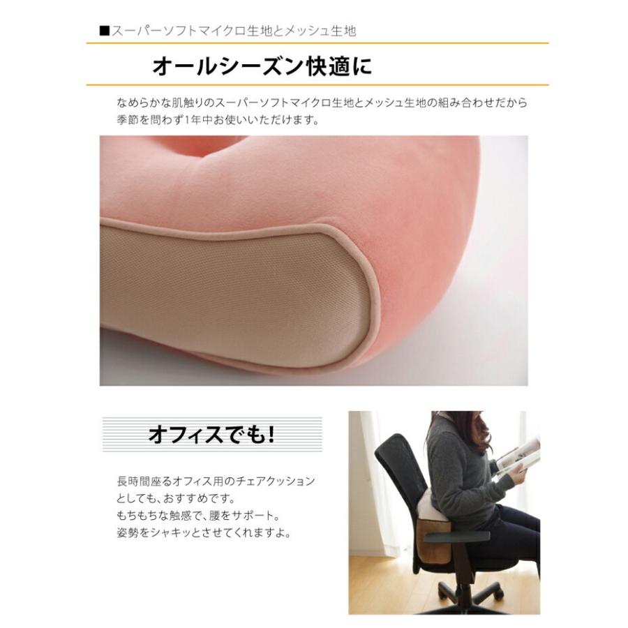 クッション 低反発 使用 腰当て マイクロファイバー 無地 『ルナ 腰当』 約42×20cm |  | 04