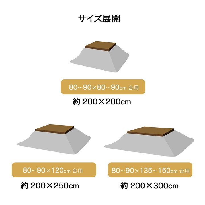日本製 シェニール織り 大判 長方形 こたつ布団 約200×300cm ビンテージ風 掛布団 おしゃれ 短毛マイクロ生地 ボリューム 軽量 あったか 省エネ 北欧 炬燵布団 |  | 08