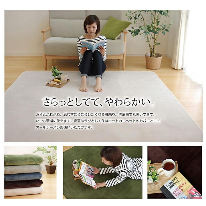 カーペット ラグマット ラグ だ円形 洗える 無地 ピオニー 約100×140cm楕円 滑り止め すべり止め フロアマット ホットカーペットカバー 床暖房対応 絨毯 北欧 |  | 02