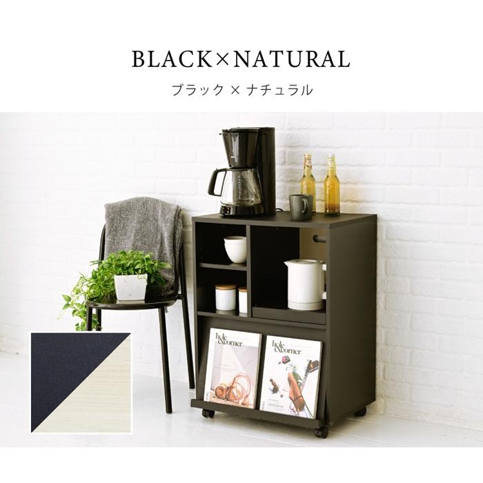 キッチンカウンター 間仕切り キッチン収納 カウンターレンジ台 ロータイプ キッチンラック 幅60cm スライド棚 付き フラップ扉 ホワイト ブラック |  | 17