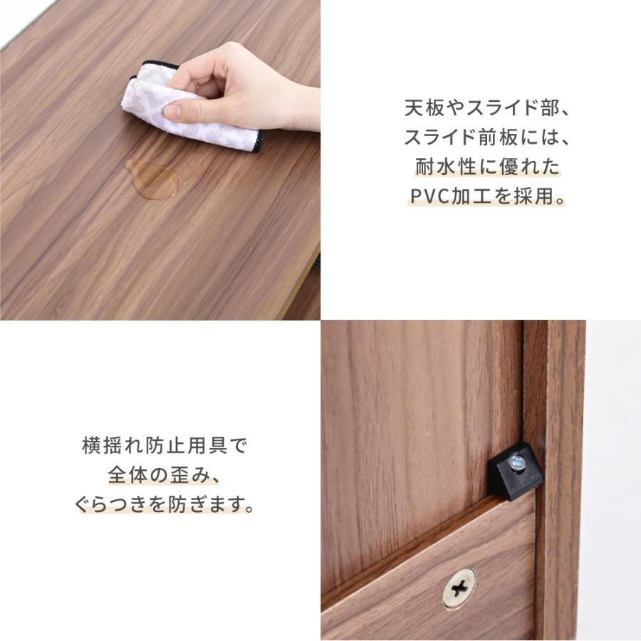 ゴミ箱上収納 レンジラック ゴミ箱 レンジ台 幅60 .5 キッチンラック コンセント レンジ下 トレー ごみ箱収納 ラック ロータイプ ブラック ブラウン ホワイト |  | 12