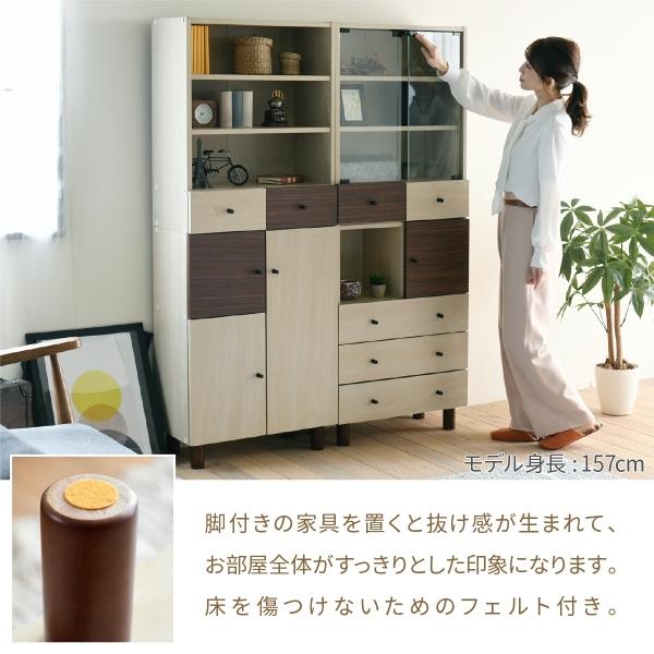 リビングボード おしゃれ 北欧風 ナチュラル 幅60 奥行30 高さ85 電話台 扉付き 可動棚 モダン ソファ横 ベッド横 ナチュラルカントリー 見せない 薄型 かわいい |  | 09