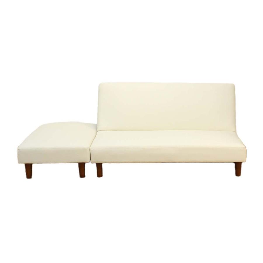 コンパクトサイズ マルチレイアウトソファベッド  リクライニング 3人掛け 2人掛け ソファベッド ローソファー フロアソファー おしゃれ PVCレザー |  | 11