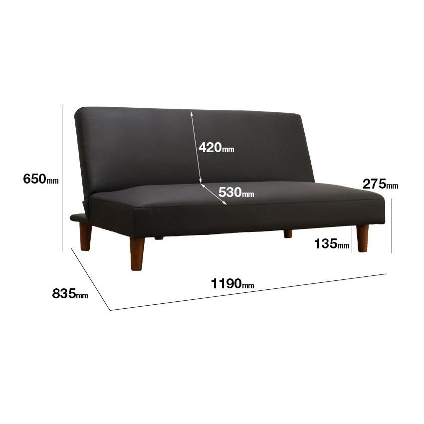 コンパクトサイズ マルチレイアウトソファベッド  リクライニング 3人掛け 2人掛け ソファベッド ローソファー フロアソファー おしゃれ PVCレザー |  | 07