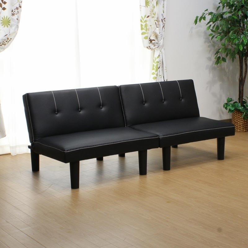 ソファベッド ソファ ソファー 分割可能 分割タイプソファベッド 幅820 奥行850 Sバネ ウレタンフォーム 合成皮革 I字 シンプル リビング |  | 11