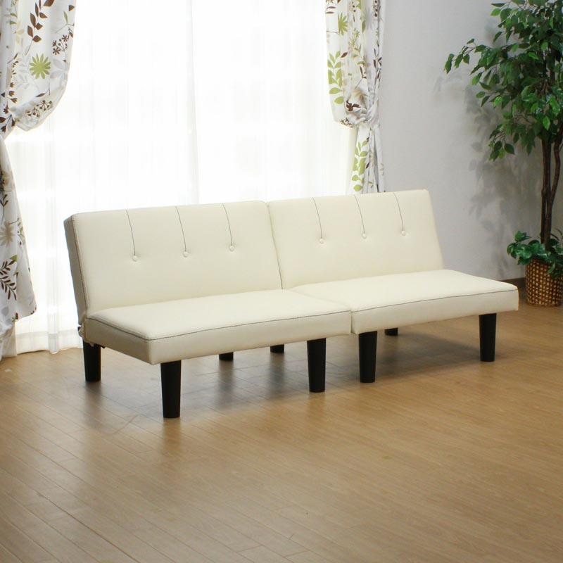 ソファベッド ソファ ソファー 分割可能 分割タイプソファベッド 幅820 奥行850 Sバネ ウレタンフォーム 合成皮革 I字 シンプル リビング |  | 12