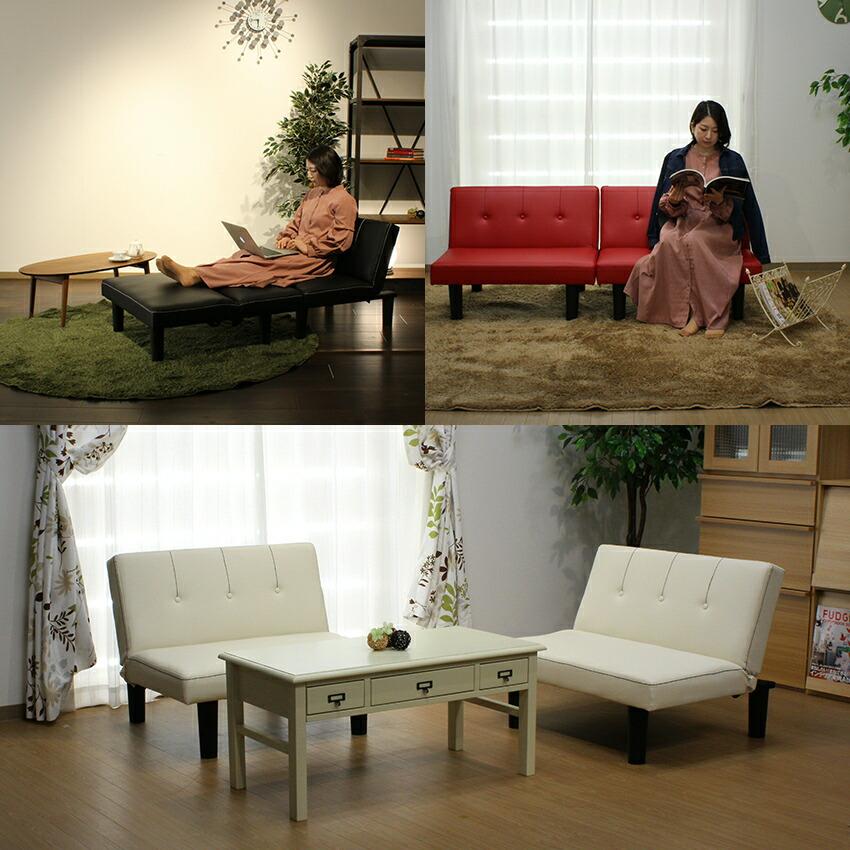 ソファベッド ソファ ソファー 分割可能 分割タイプソファベッド 幅820 奥行850 Sバネ ウレタンフォーム 合成皮革 I字 シンプル リビング |  | 06