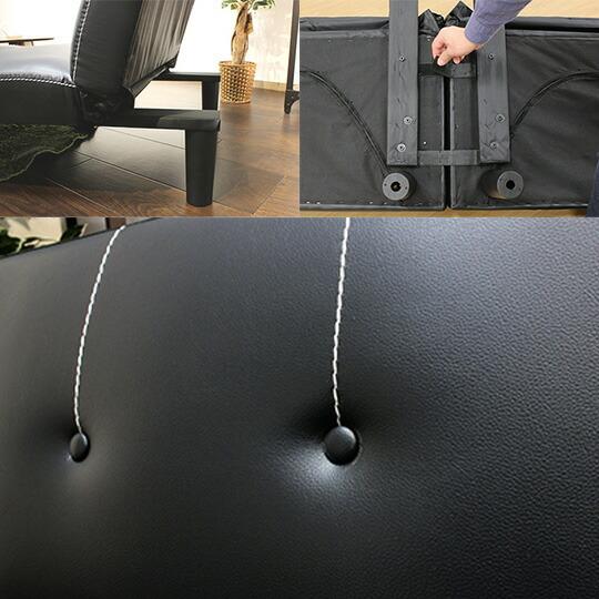 ソファベッド ソファ ソファー 分割可能 分割タイプソファベッド 幅820 奥行850 Sバネ ウレタンフォーム 合成皮革 I字 シンプル リビング |  | 09