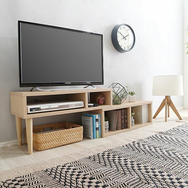 コンパクト伸縮テレビ台 ローボード テレビラック AVボード リビング収納 木製 シンプル コーナー |  | 08