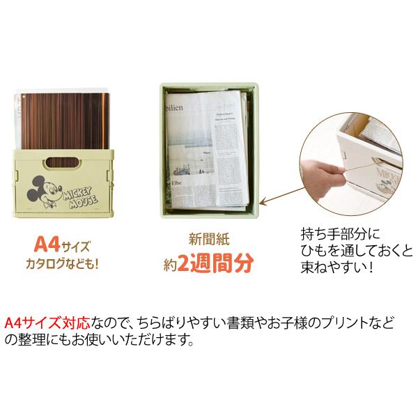 ディズニースタッキング ミニコンテナ 2個セット A4サイズ 折りたたみ リビングラック フォールディングコンテナ 収納箱 マルチラック 屋内 屋外 子供部屋 |  | 07