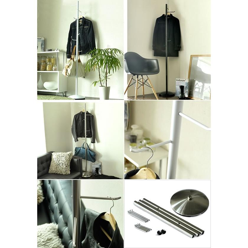 ポールハンガー スリム 省スペース 洋服掛け ハンガー掛け ポールスタンド ハンガーポール コートハンガー かばん掛け 洋服掛け 衣類収納 |  | 01