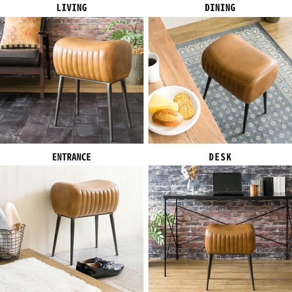 玄関スツール 山羊本革 ヴィンテージ風 アイアンフレーム コンパクト スチール カフェ 玄関スツール ダイニングチェア リビングチェアー ドレッサー 1人掛け |  | 05