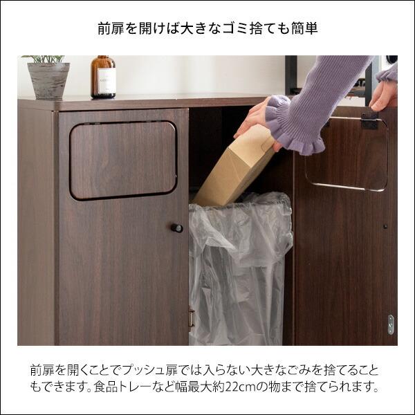 ダブルプッシュダストボックス 分別  45L リットル 家具調 ゴミ箱 キッチン 木製 ＤＢ−８０２ ブラウン ホワイト インテリア リビング スリム 縦型 塩系 高級感 |  | 05