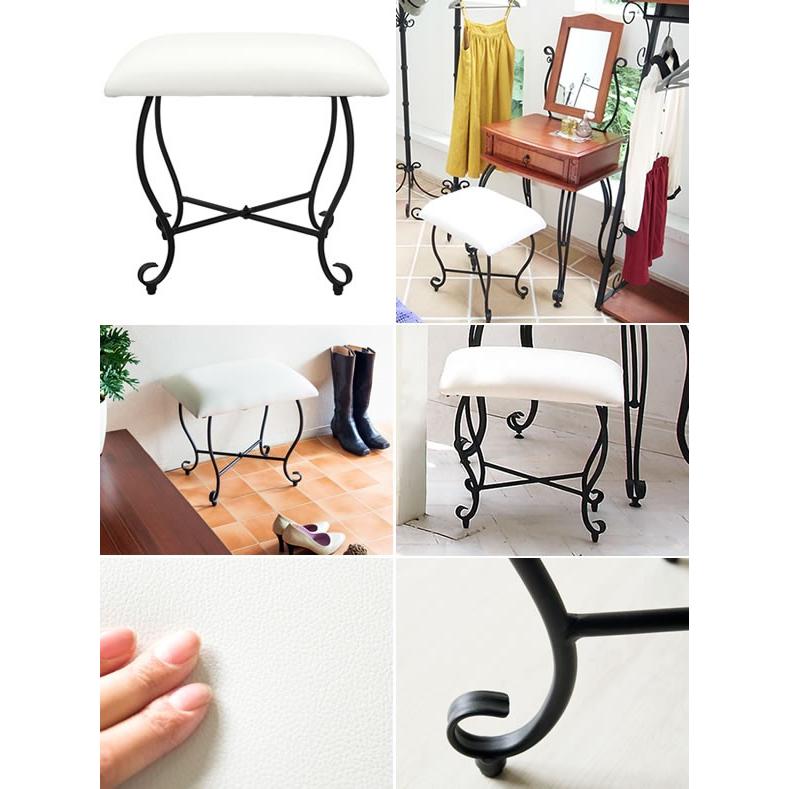 猫脚スツール アイアン 玄関スツール 玄関ベンチ エントランスチェア エントランススツール 椅子 イス 1人掛け スチール リビングスツール 合皮 レザー |  | 01