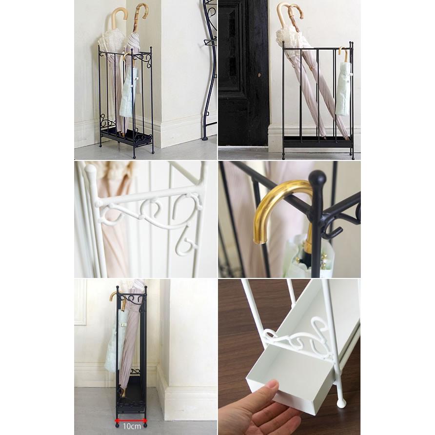 アンブレラスタンド スリム 隙間 省スペース 傘立て アイアン アンブレララック 玄関 傘たて カサ立て 玄関収納 水受けのトレイ付き スチールテイスト |  | 01