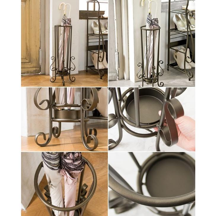 アンブレラスタンド 傘立て ゴールド アンブレララック 玄関 傘たて カサ立て 玄関収納 水受けのトレイ付き レインラック レインスタンド スチール |  | 01