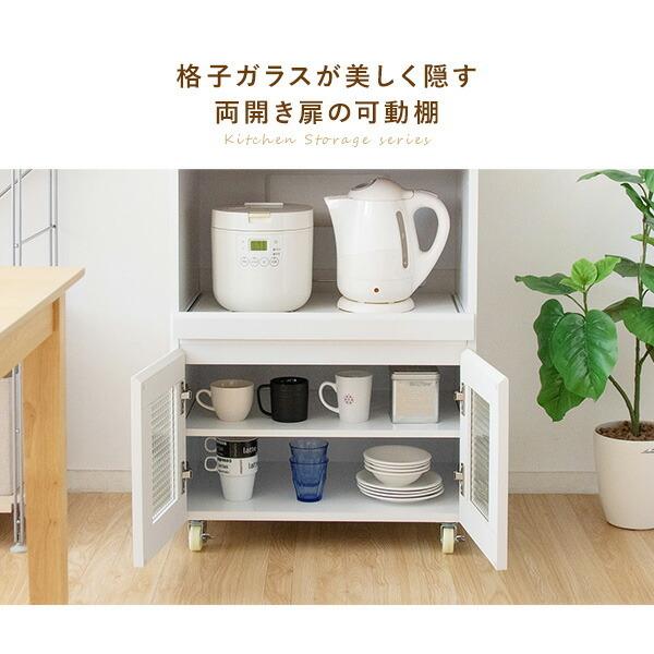 キッチンラック キャスター付き 大容量 収納 幅60cm コンパクト レンジ台 レンジワゴン キッチンワゴン コンセント付き キッチン収納  ナチュラル ひとり暮らし | 宮武製作所 | 08