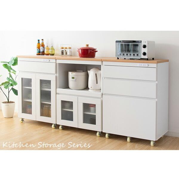 キッチンラック キャスター付き タイル 幅60cm ひとり暮らし 大容量 収納 コンセント付き 収納ラック レンジラック 作業台 食器棚 キッチン |  | 13