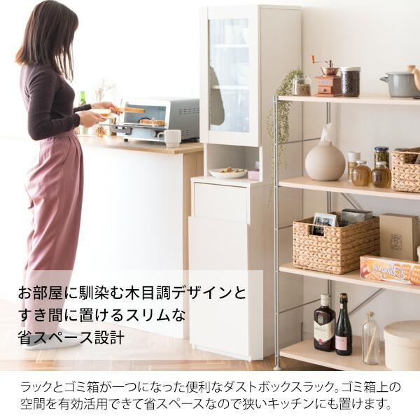 ダストボックスラック 幅35cm プッシュ式 キッチン 洗面所 リビング ゴミ箱 ダストBOX くずかご スタイリッシュ 大容量 45リットル おしゃれ Rapport ラポール |  | 03